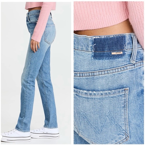 Mother Superior The Pick Up Skimp Jeans In Melancholy Blue Size 24 - Picture 2 of 8